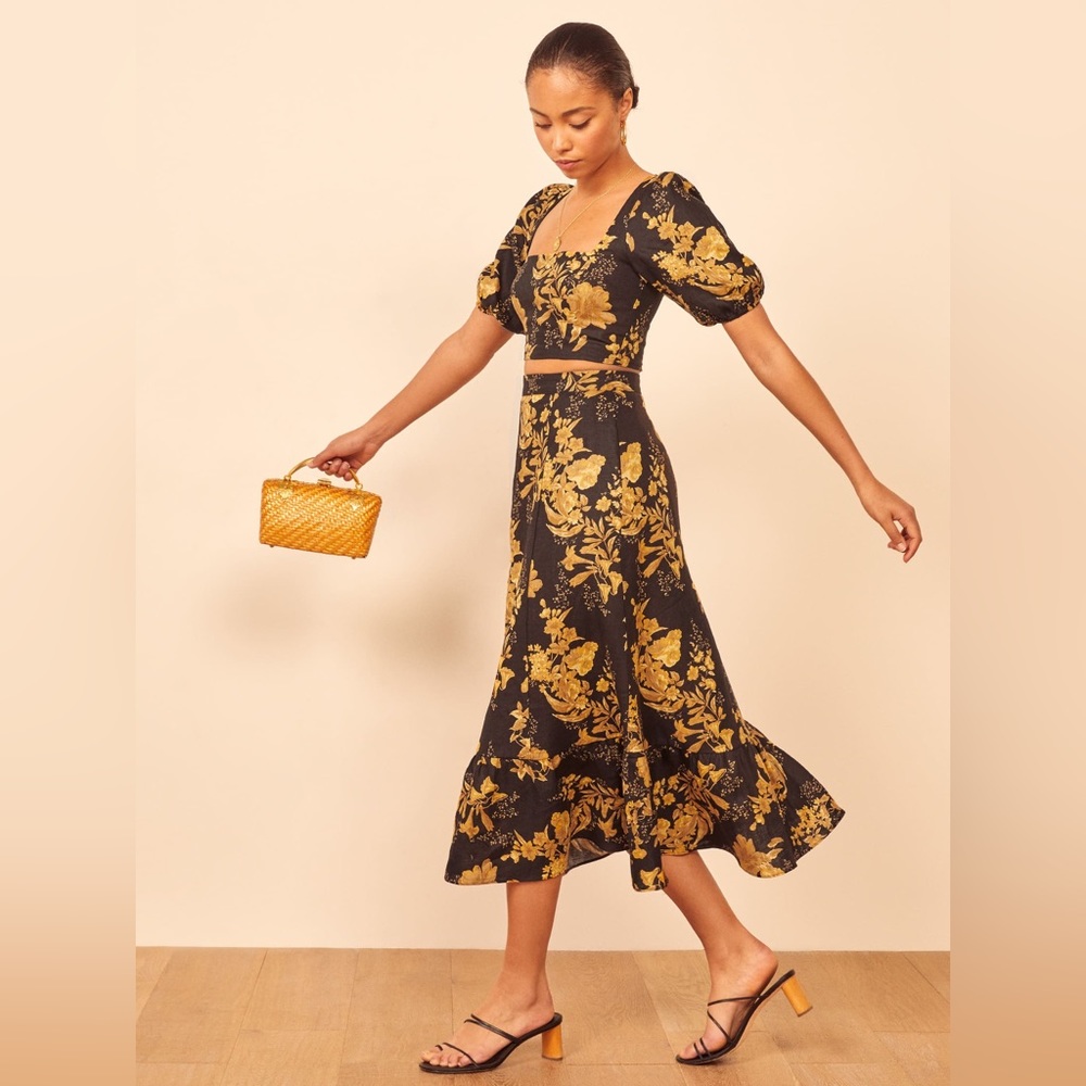 Reformation Yucca Linen Dress Set in Carmen